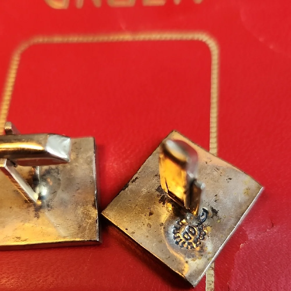 Square Abalone Inlay Cufflinks